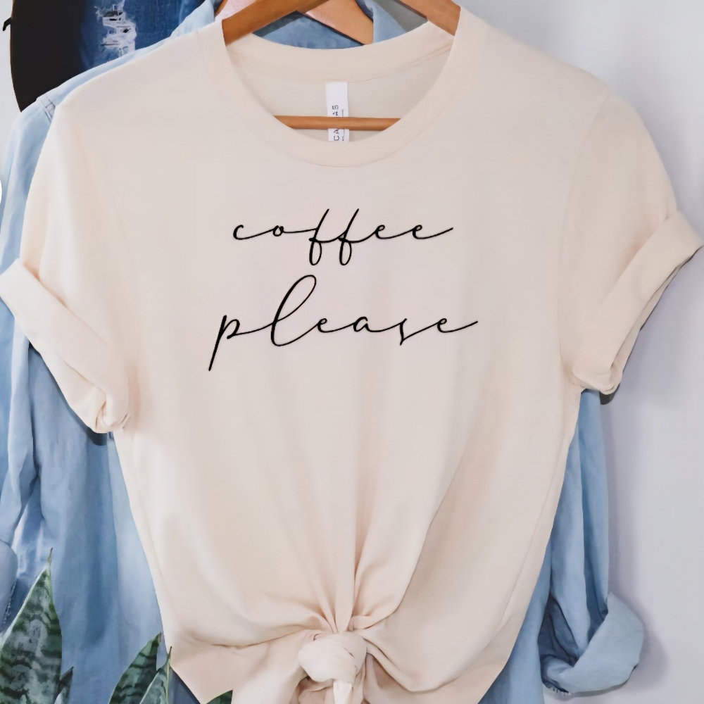 100% Cotton "Coffee Please" T-Shirt